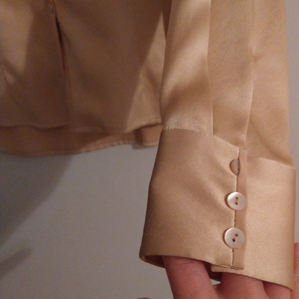 Talbot's ✨Pure Silk ✨Button-Up Blouse Size 8 - Picture 5 of 5